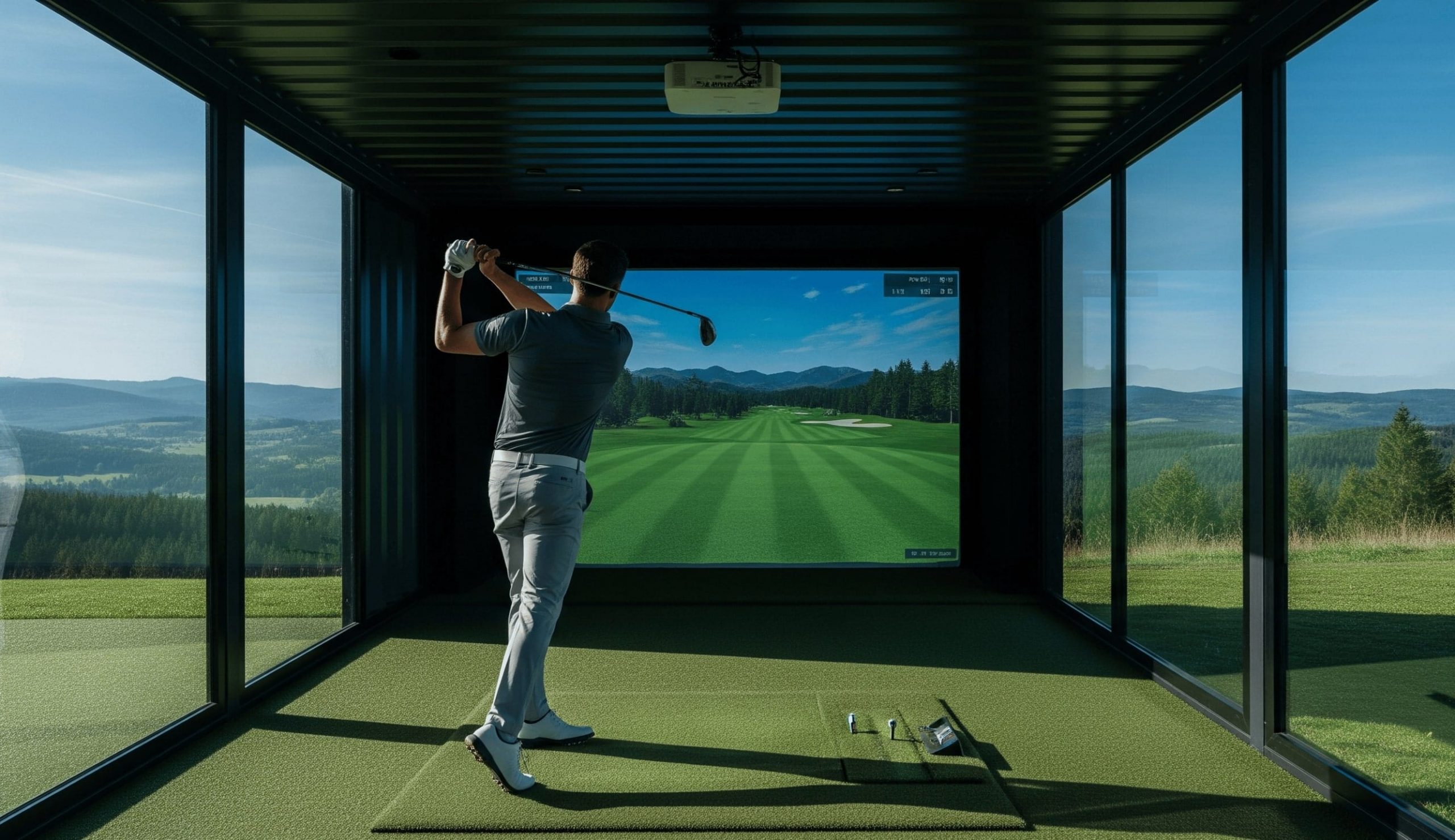 Golfer in Swing Suite